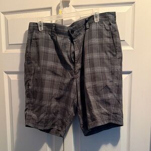 Haggar Charcoal Plaid Men's Shorts